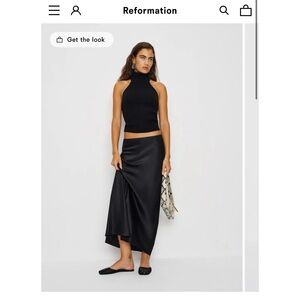 Reformation two piece silk set